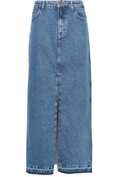 Fashion for Women Philosophy di Lorenzo Serafini Indigo Blue Denim Maxi Skirt