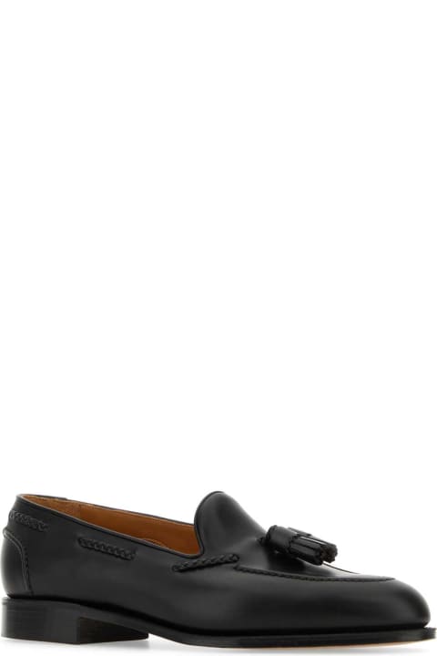 Edward Green Shoes for Men Edward Green Black Leather Belgravia Loafers