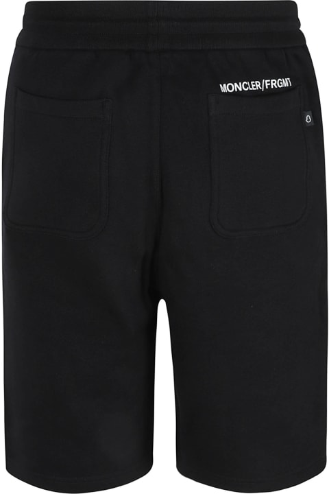 Moncler Pants for Men Moncler Drawstring Waist Logo Patched Track Shorts