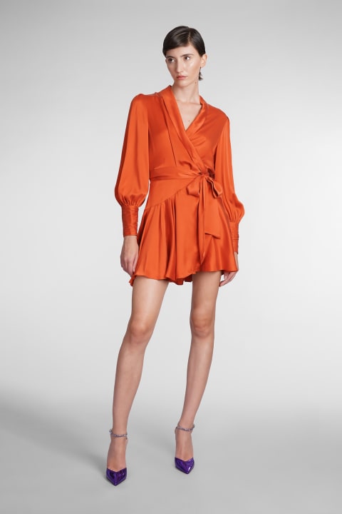 Jumpsuits for Women Zimmermann Dress In Orange Silk