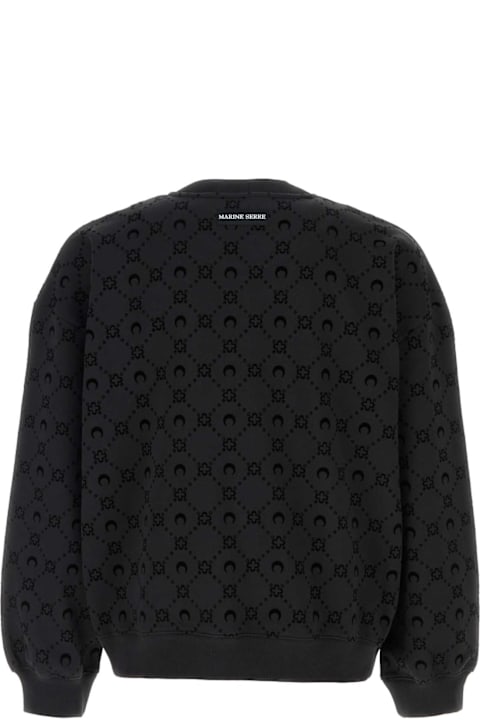 Marine Serre for Kids Marine Serre Black Cotton Sweatshirt