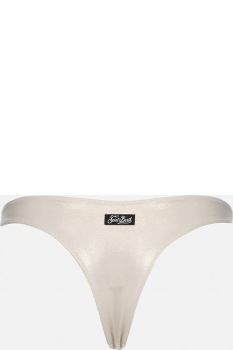 Homeware MC2 Saint Barth Woman Lamina Gold Cheeky Swim Briefs Naomi