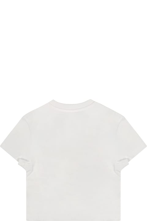 ボーイズ Stella McCartney KidsのTシャツ＆ポロシャツ Stella McCartney Kids White T-shirt For Baby Boy With Toast Print
