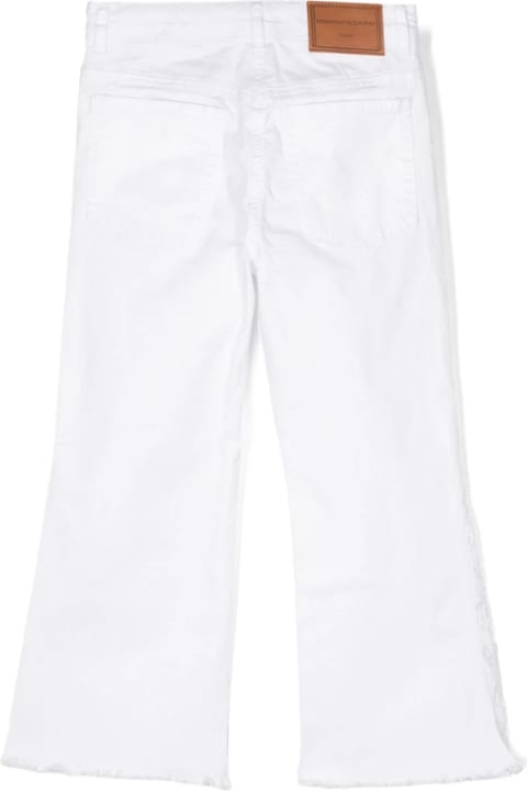 Fashion for Kids Ermanno Scervino Junior White Flared Jeans With Lace