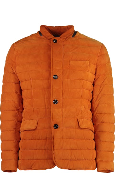 Moorer Clothing for Men Moorer Zavyer Leather Padded Jacket