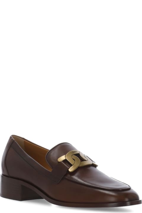 High-Heeled Shoes for Women Tod's Leather Loafers