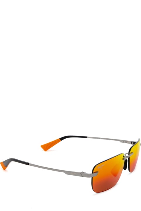 Maui Jim Eyewear for Men Maui Jim Mj624 Shiny Light Ruthenium Sunglasses