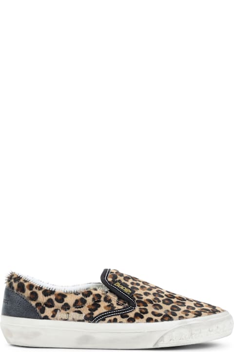 Golden Goose Leopard Slip-on Sneakers