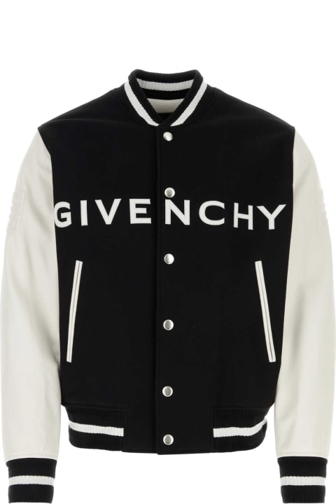 Givenchy Clothing for Men Givenchy Black Felt Bomber Jacket