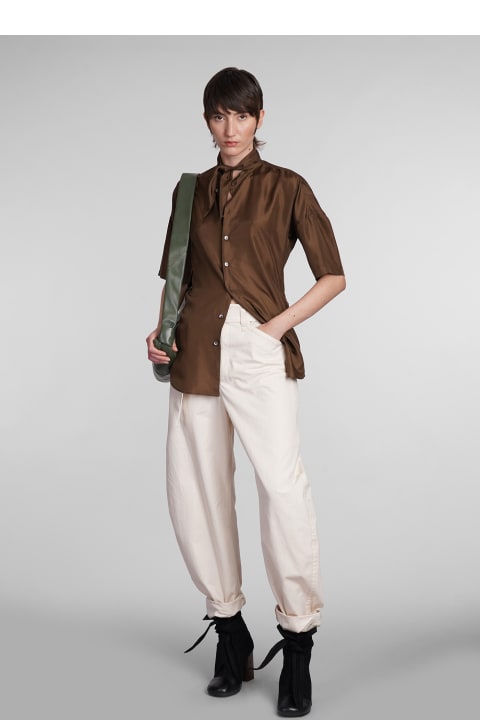 Fashion for Women Lemaire Shirt In Brown Silk