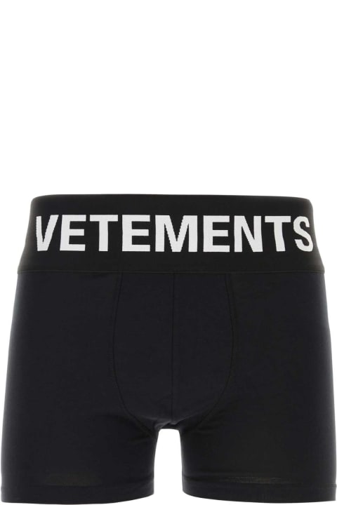 VETEMENTS Underwear for Men VETEMENTS Black Stretch Cotton Boxer