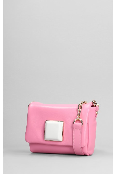 Roberto Festa Shoulder Bags for Women Roberto Festa Lucy Shoulder Bag In Rose-pink Leather