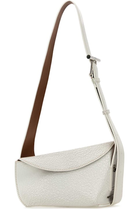 ウィメンズ バッグのセール Alexander McQueen White Leather Sling Crossbody Bag