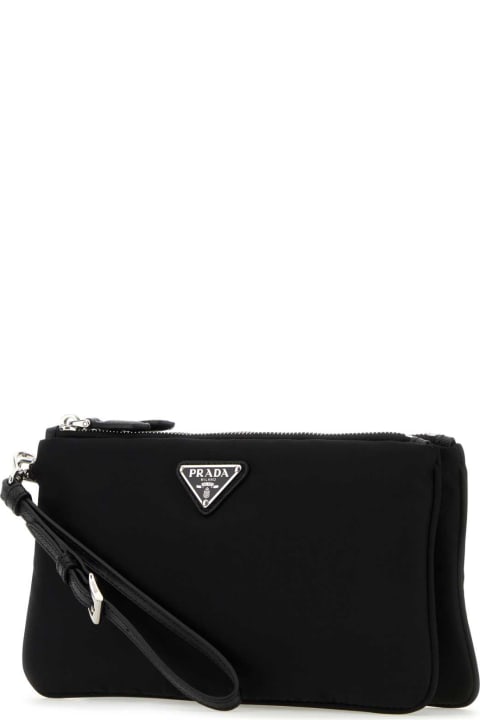 Prada Black Nylon Clutch