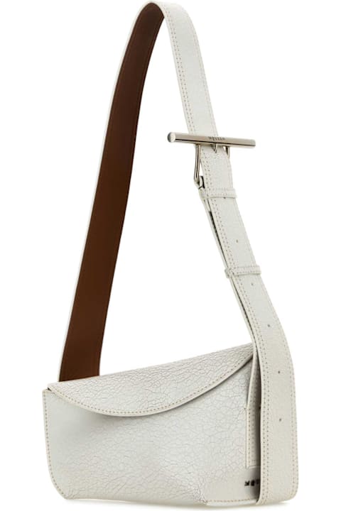 ウィメンズ バッグのセール Alexander McQueen White Leather Sling Crossbody Bag