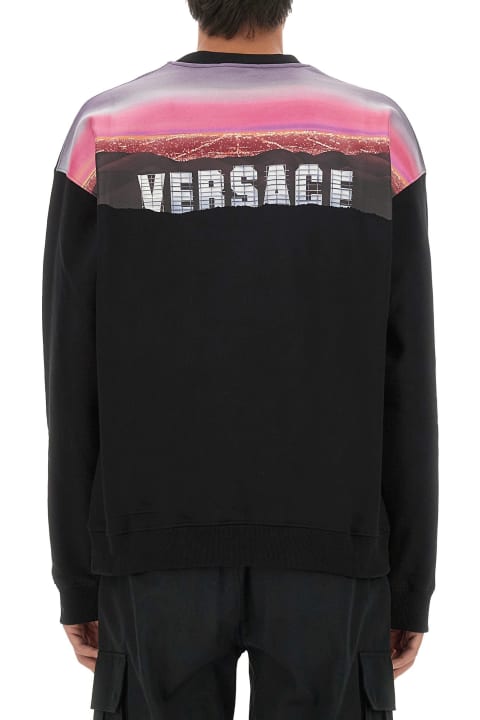 Versace for Men Versace Printed Cotton Crew-neck Sweatshirt