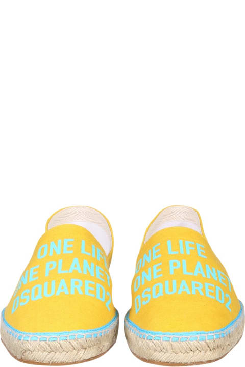Loafers & Boat Shoes for Men Dsquared2 Organic Canvas Espadrille