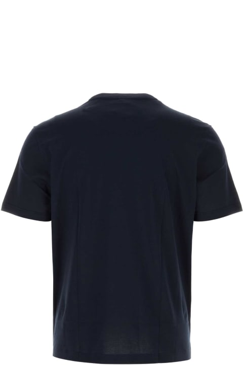 Brioni Topwear for Men Brioni Midnight Blue Cotton T-shirt