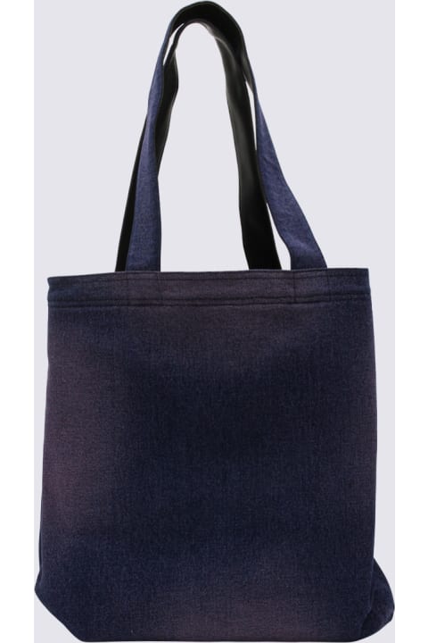 ウィメンズ Y/Projectのトートバッグ Y/Project Dark Blue Cotton Tote Bag