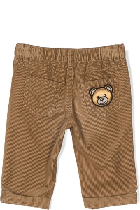 Moschino Kids Moschino Brown Corduroy Trousers With Teddy Patch