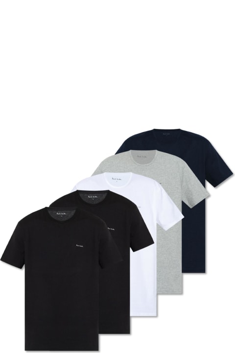 Paul Smith Topwear for Men Paul Smith Branded T-shirt Five-pack