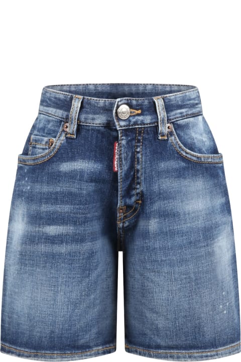 Dsquared2 Bottoms for Boys Dsquared2 Blue Short For Boy With Logo
