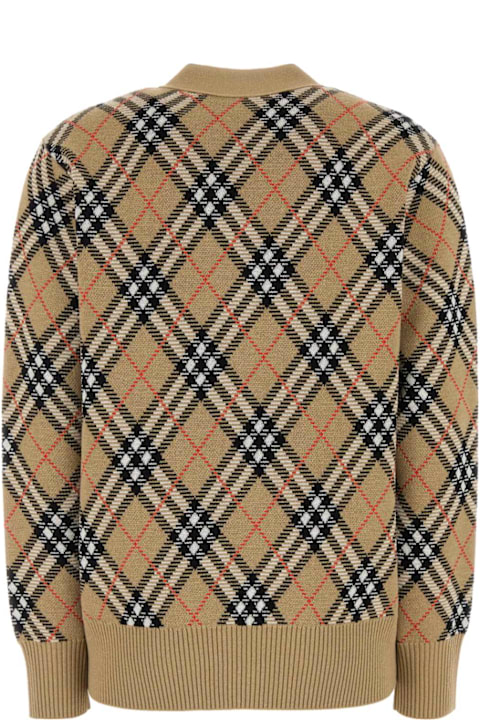 Burberry for Women Burberry Embroidered Wool Blend Cardigan