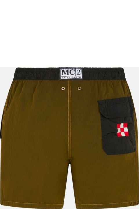 MC2 Saint Barth Swimwear for Men MC2 Saint Barth Man Ochre Light Fabric Swim Shorts