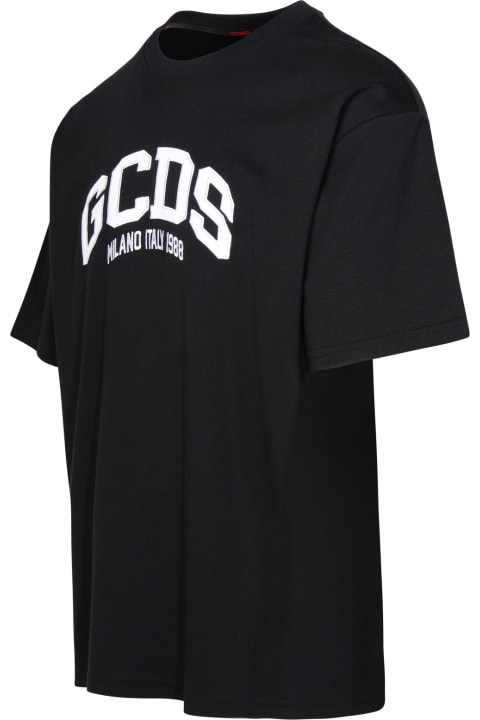 GCDS Topwear for Women GCDS Black Cotton T-shirt