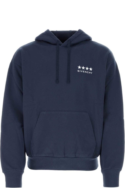 Givenchy Sale for Men Givenchy Logo Embroidered Drawstring Hoodie