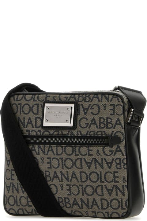 メンズ ショルダーバッグ Dolce & Gabbana Logo Plaque Small Shoulder Bag