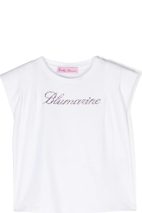 Topwear for Girls Miss Blumarine Miss Blumarine T-shirts And Polos White