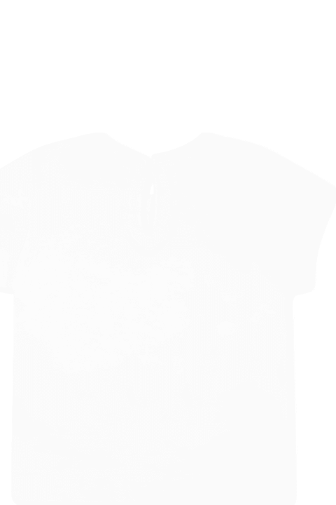 Monnalisa for Baby Boys Monnalisa White T-shirt For Baby Girl With Alice In Wonderland