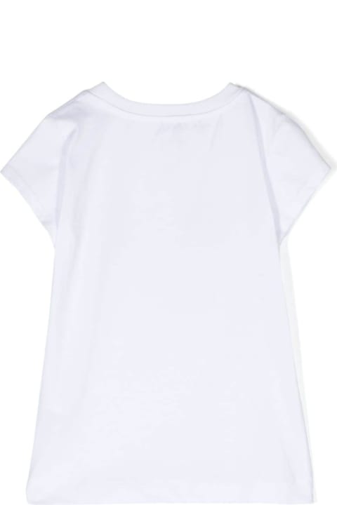 Chiara Ferragni T-Shirts & Polo Shirts for Girls Chiara Ferragni White T-shirt With Logo Detail At The Front In Cotton Girl