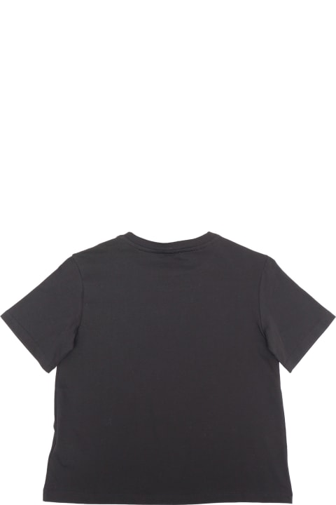 ガールズ Dolce & GabbanaのTシャツ＆ポロシャツ Dolce & Gabbana Black T-shirt With Logo