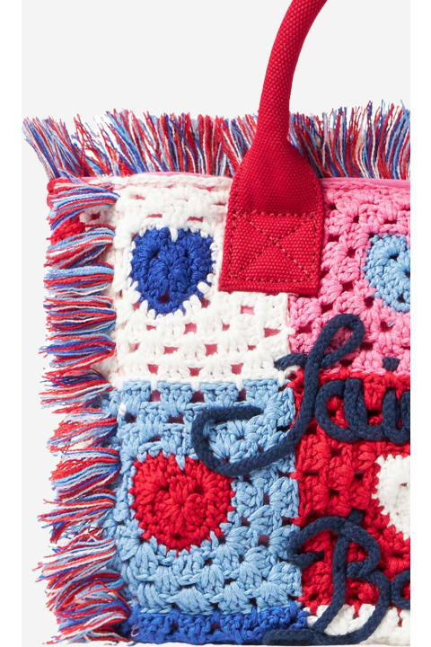 Homeware MC2 Saint Barth Colette Handbag With Crochet Heart Patches