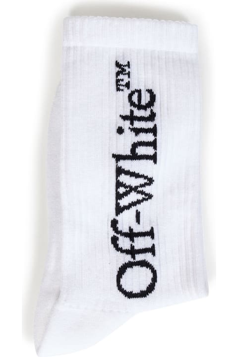 Off-White Underwear & Nightwear for Women Off-White White Ribbed Socks With Logo