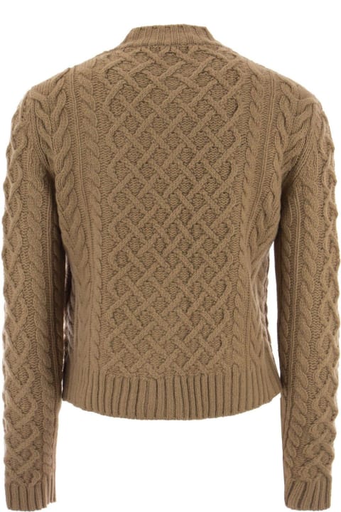 Weekend Max Mara Sweaters for Women Weekend Max Mara Braid Stitch Motif Knit Cardigan