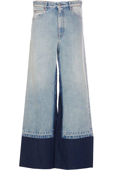 MM6 Maison Margiela Jeans for Men MM6 Maison Margiela Logo Patch Panelled Jeans