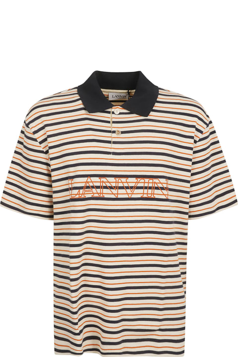 Homeware Lanvin Logo Embroidered Shortsleeved Polo Shirt