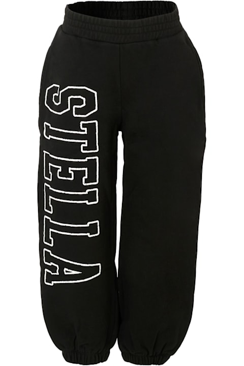 Homeware Stella McCartney Kids Black Sweatpants For Kids With White Logo
