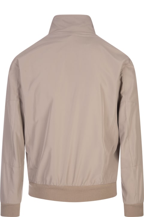 Kiton Coats & Jackets for Men Kiton Giacca Leggera In Nylon Beige