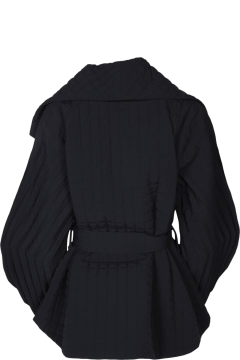 Pleated Grid Black Jacket