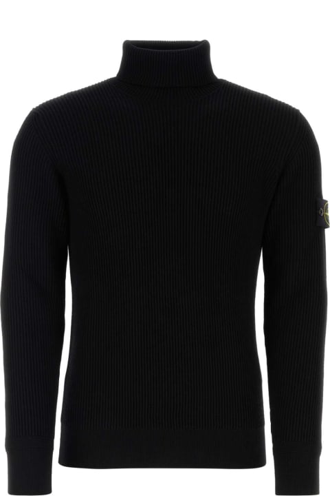 Stone Island Sweaters for Women Stone Island Black Wool Sweater