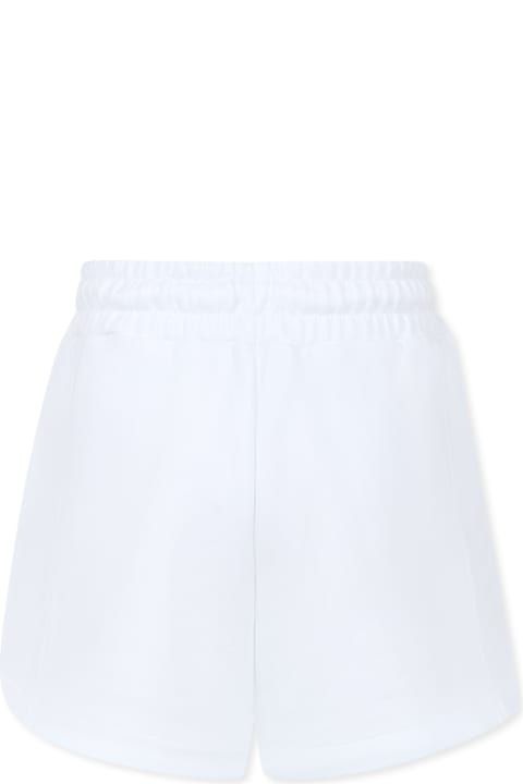 أدوات منزلية MSGM White Shorts For Girl With Logo
