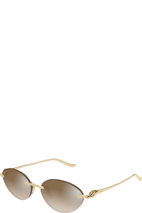 Eyewear for Women Cartier Eyewear Ct 0504 - Gold Sunglasses