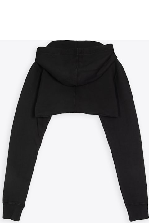 DRKSHDW Fleeces & Tracksuits for Men DRKSHDW Felpa - Cropped Hoodie Black cotton cropped hoodie - Cropped hoodie