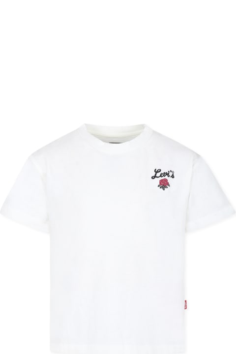 Homeware Levi
s Ivory T-shirt For Girl With Logo