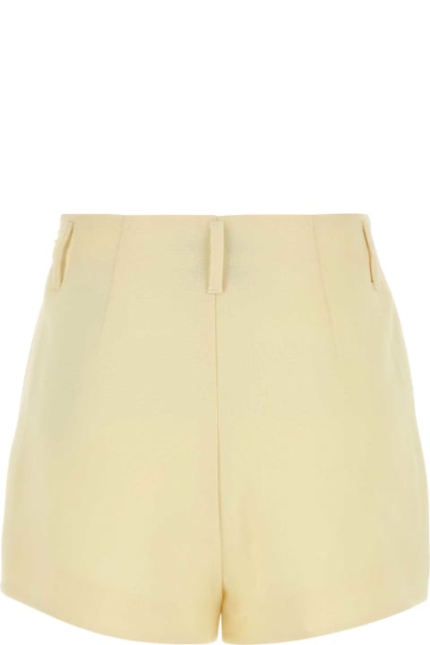 Ami Alexandre Mattiussi for Kids Ami Alexandre Mattiussi Pastel Yellow Wool Shorts