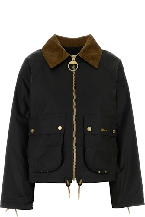 Barbour for Kids Barbour Black Cotton Marron Jacket